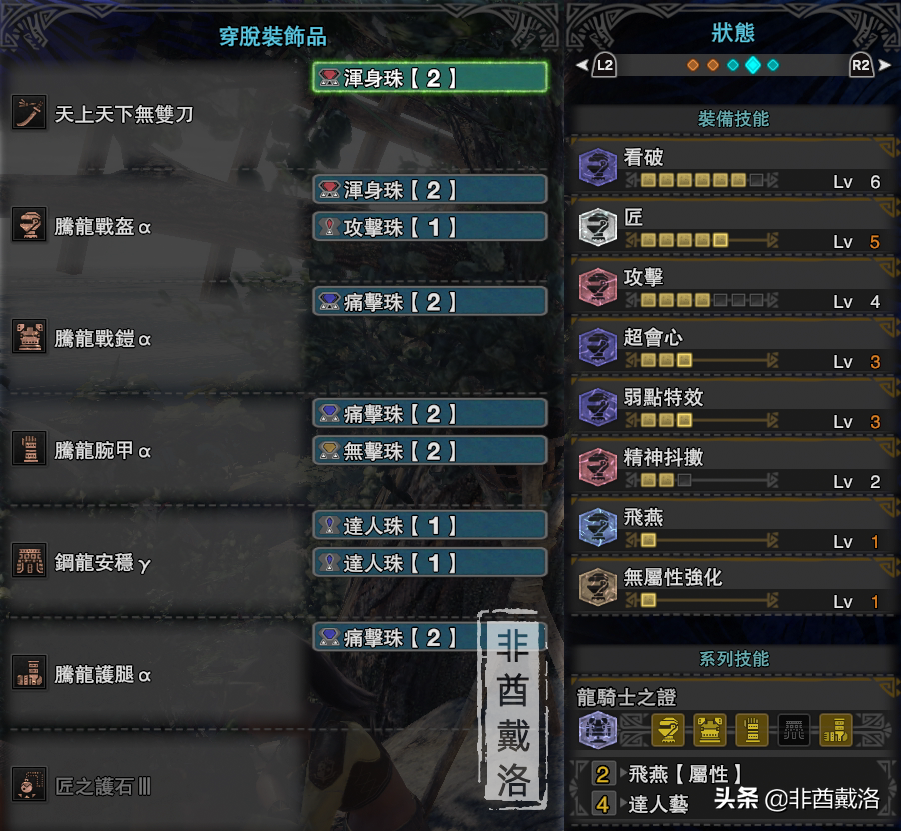 「怪物猎人世界」全武器配装第14期:天上天下无双刀