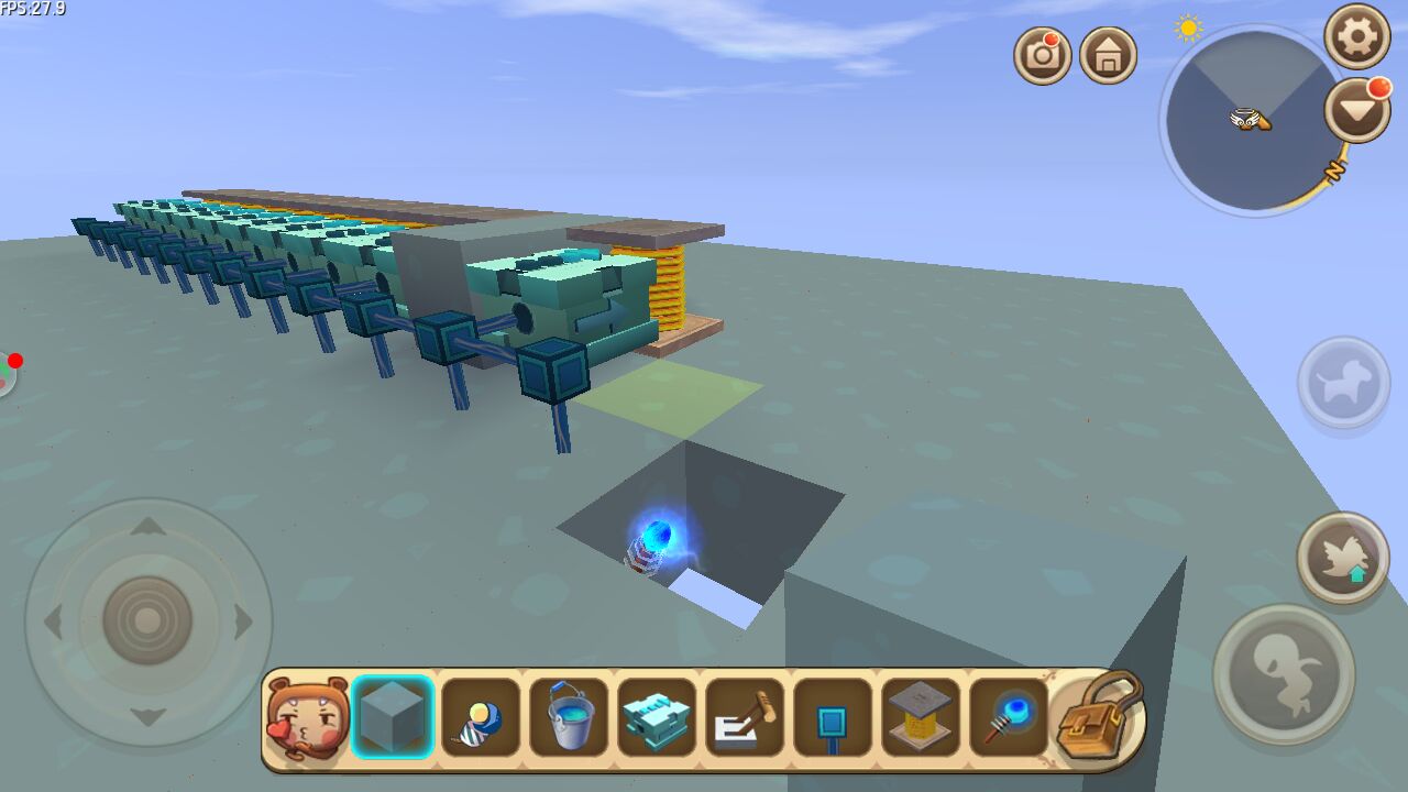 迷你世界:制作自动刷石机的快速流程