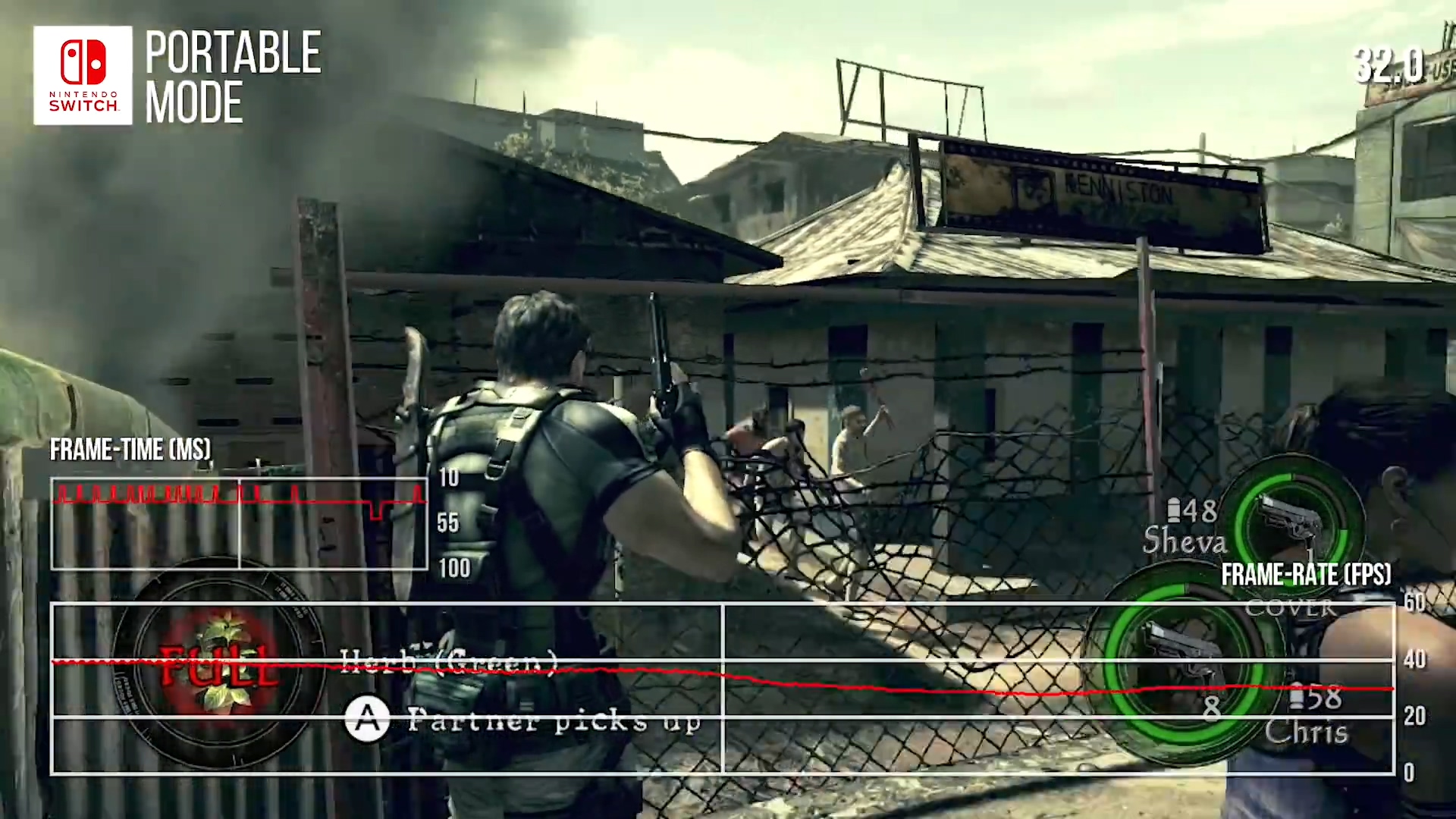 Switch《生化危机5/6》DF画面分析:画面优秀,帧数堪忧