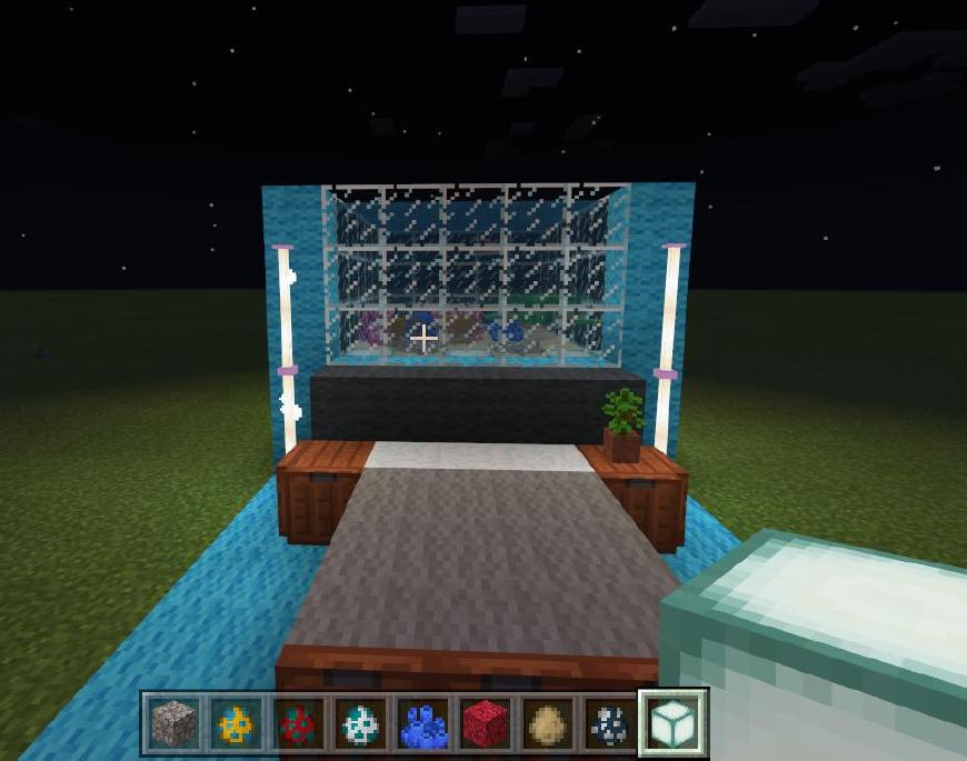 《我的世界》教你建造超级好看的卧室，有鱼缸还有小文艺