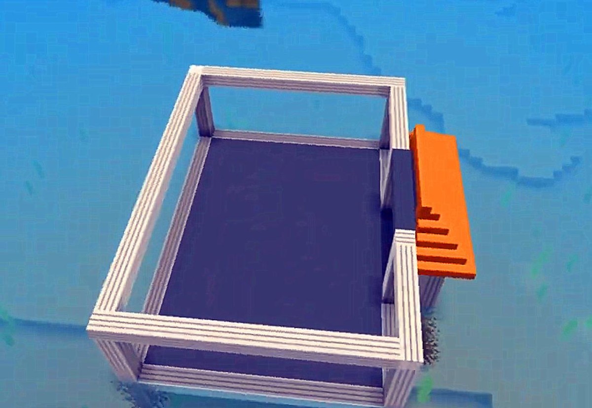 迷你世界:豪华水面别墅,设计简单实用,玩家:堪称水上乐园