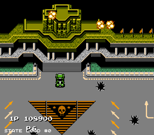 经典FC游戏《赤色要塞》深度回顾，过关把车开的飞起来才叫帅！