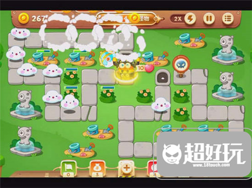 保卫萝卜3公园第56关金萝卜通关攻略 克怪利器