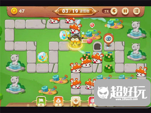 保卫萝卜3公园第56关金萝卜通关攻略 克怪利器