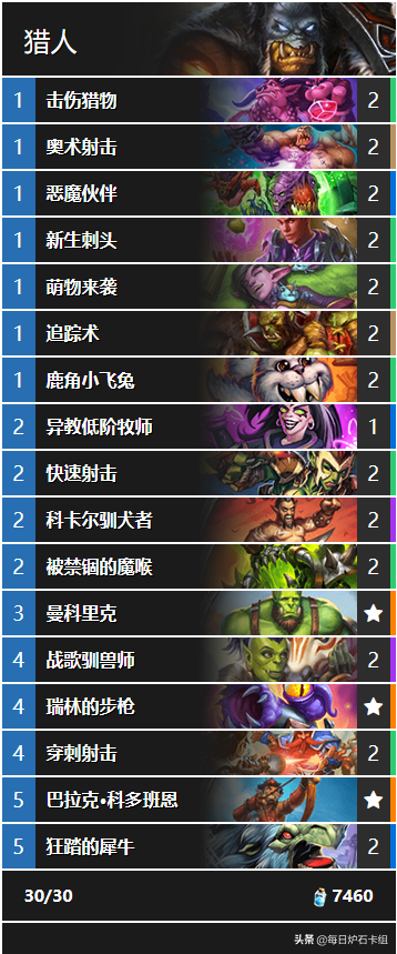 炉石传说:一周高胜率卡组!迷你系列之前的平静