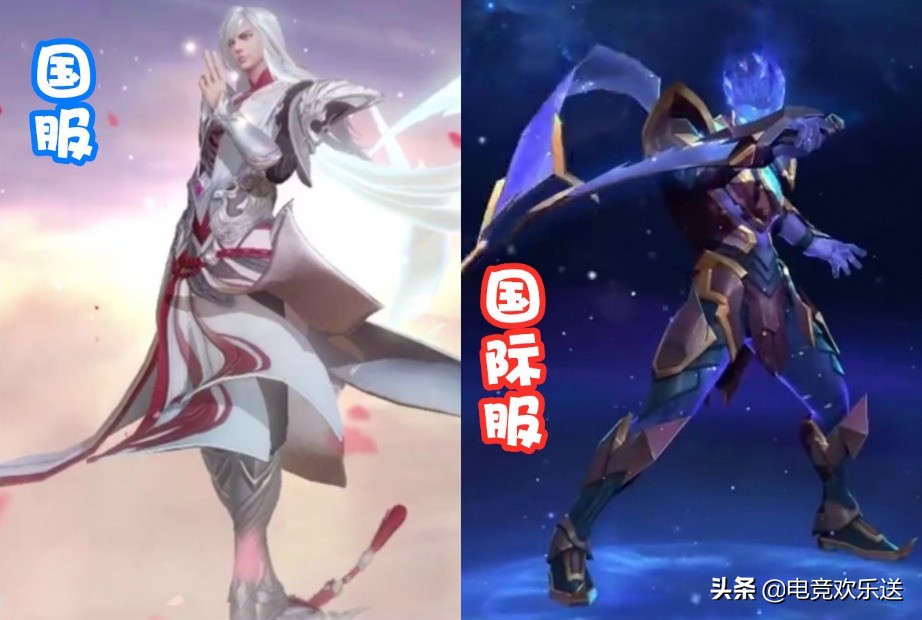 王者荣耀:国服与国际服英雄大对比,同为一个角色气质却截然不同