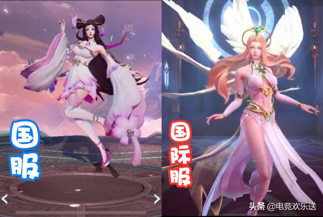 王者荣耀:国服与国际服英雄大对比,同为一个角色气质却截然不同