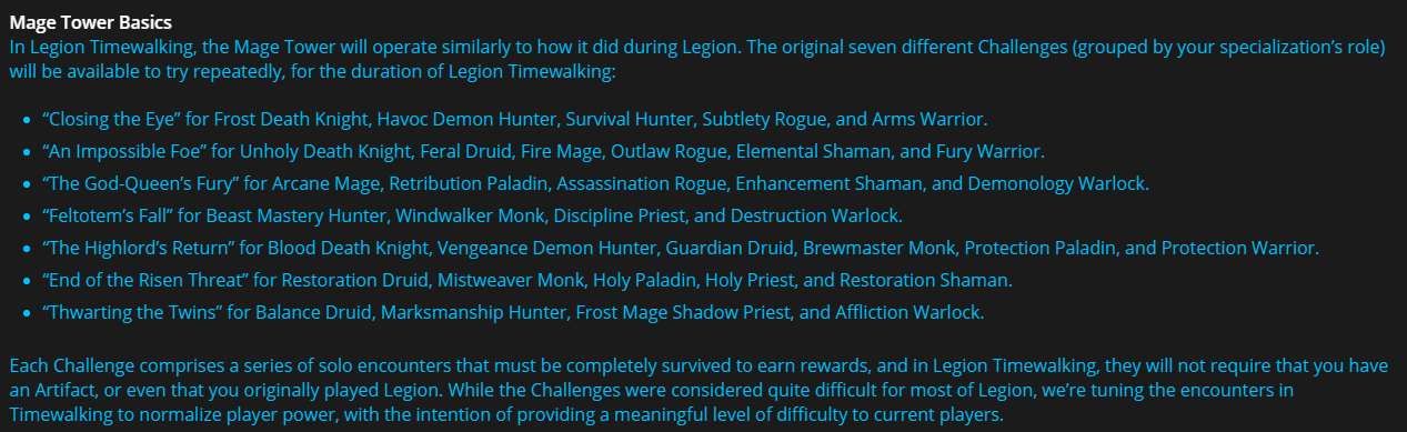 魔兽世界：法师塔将在每个军团再临时空漫游周回归