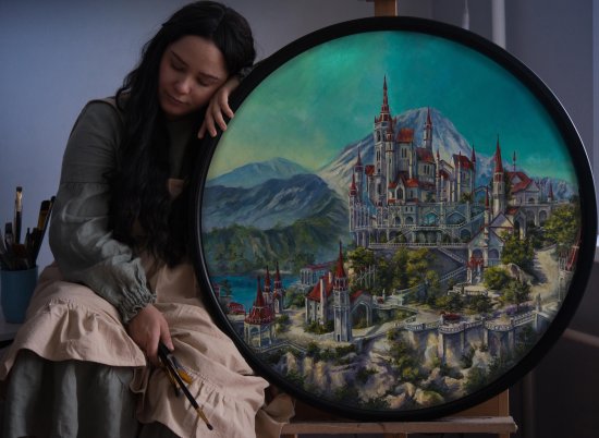 《巫师3》玩家手绘鲍克兰宫殿 细节逼真高度还原