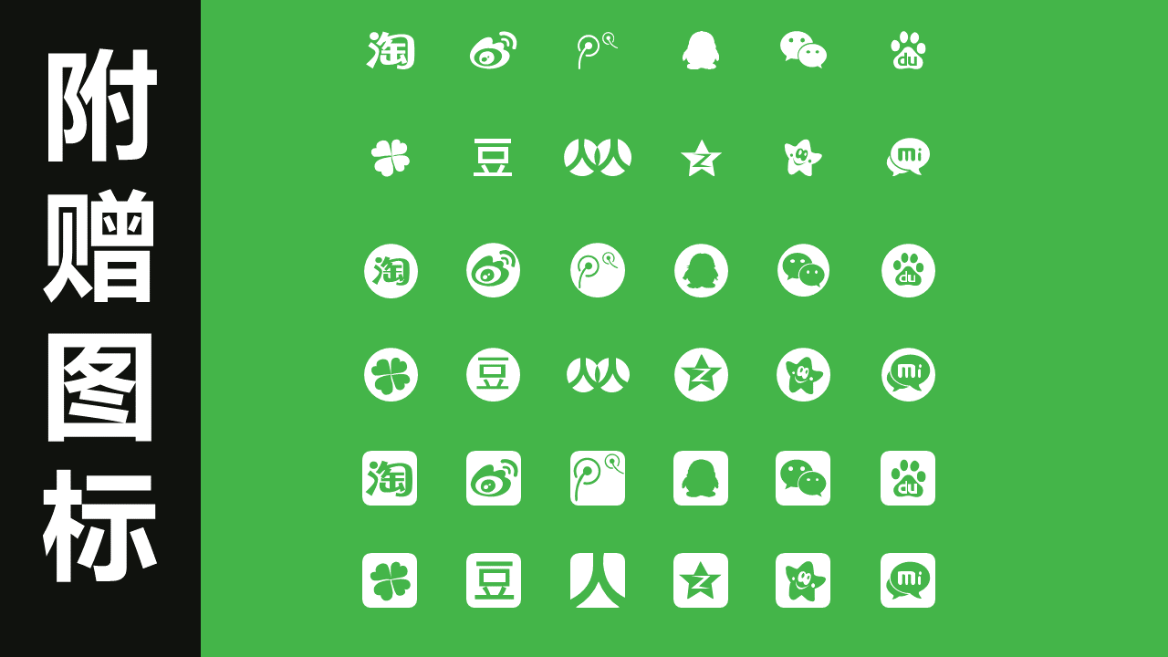 36页逻辑通顺、排版大气的微信营销手册PPT模板，人人都有份！