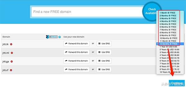 免费国际顶级域名怎么注册？