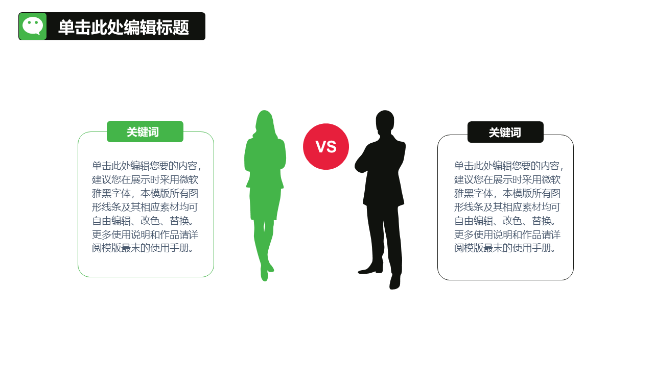 36页逻辑通顺、排版大气的微信营销手册PPT模板，人人都有份！