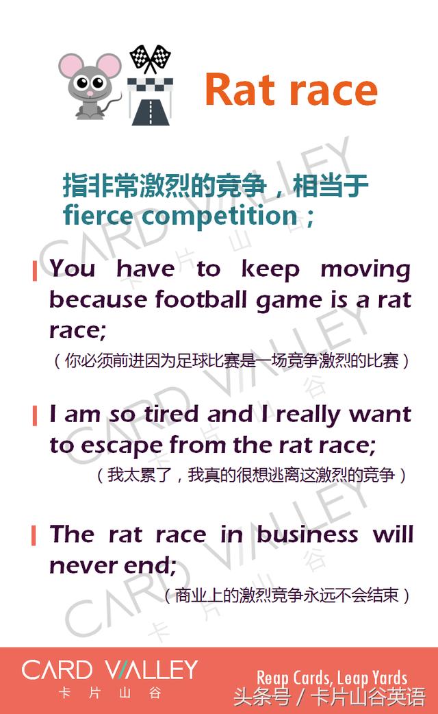 “激烈的竞争”用英语怎么说？两个简单词汇搞定！