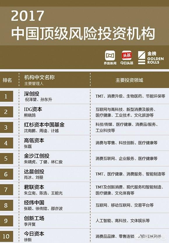 国内有哪些知名的风投公司？