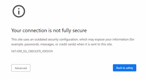 5万个网站受影响：浏览器将停止支持TLS