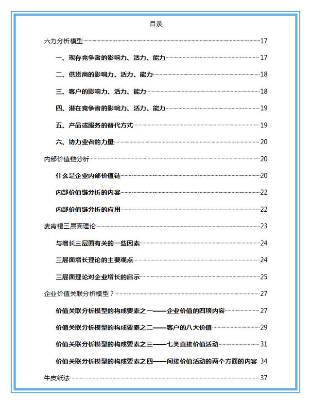 500强企业常用实战营销管理分析工具