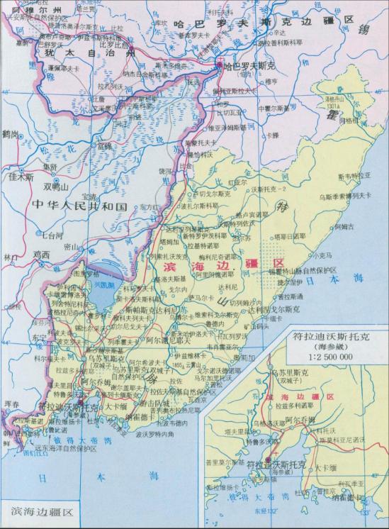 滨海边疆区行政区划图图片