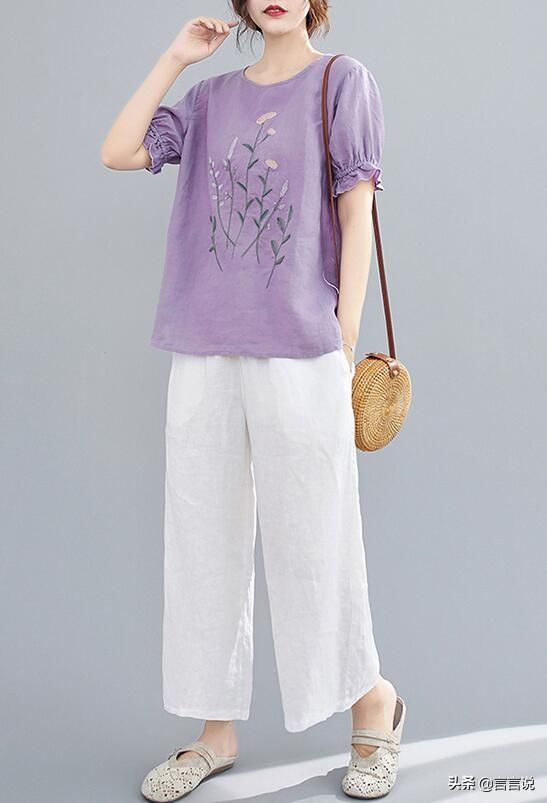 紫色上衣怎么搭配好看 不会搭显老图片