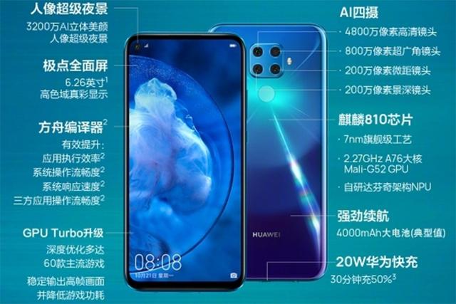 华为最便宜麒麟810手机是这款：告诉你为啥比其他机型便宜400元