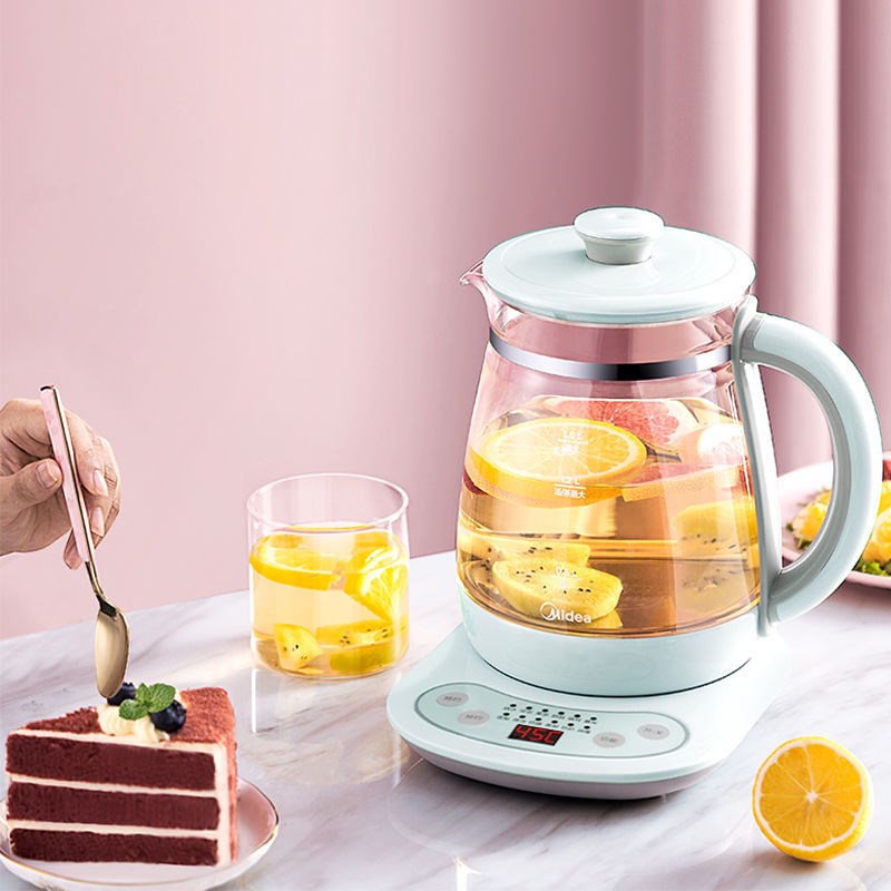 美的养生壶家用多功能煮茶壶办公室mini迷你小型玻璃电水壶煮茶器