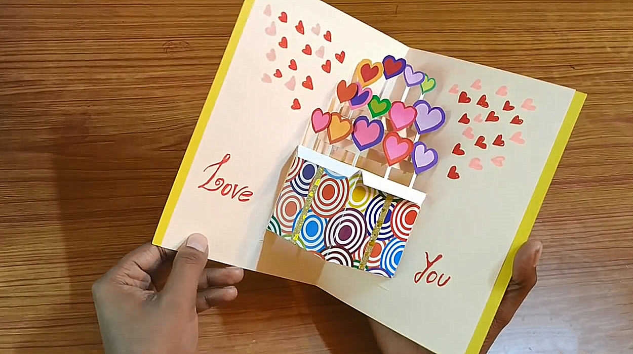 DIY立体贺卡的方法，难度1颗星，简单又有创意