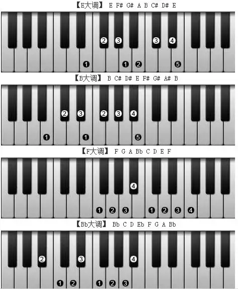 54键电子琴键位图图片