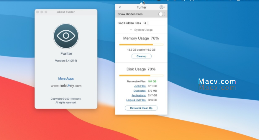 Funter for Mac(一键开关文件隐藏工具)
