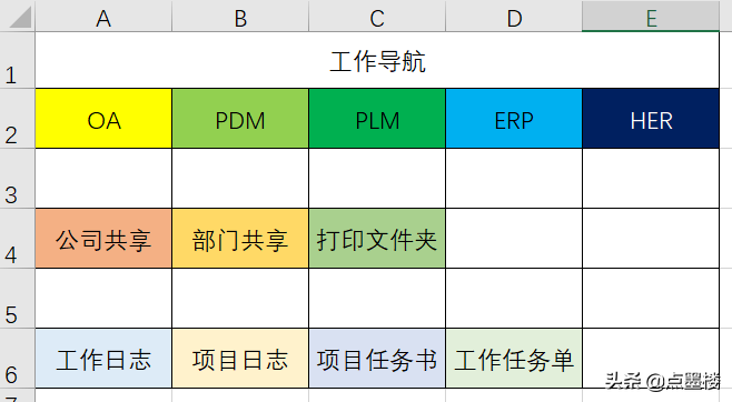 高效秘技！用EXCEL制作导航页和日志表管理日常工作