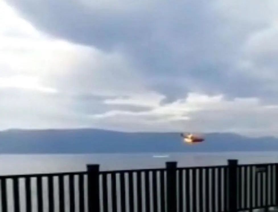 云南大理一直升机坠入洱海，尾部曾起，火伤亡不明！最后画面曝光