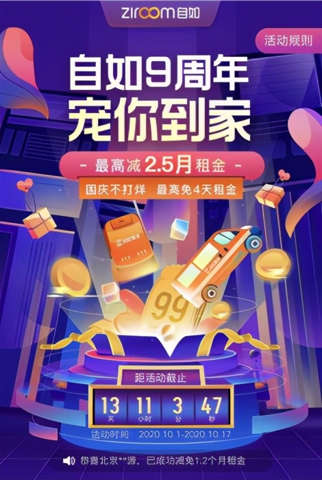 折扣、满减、免租金福利上线，自如这一波羊毛真的不亏