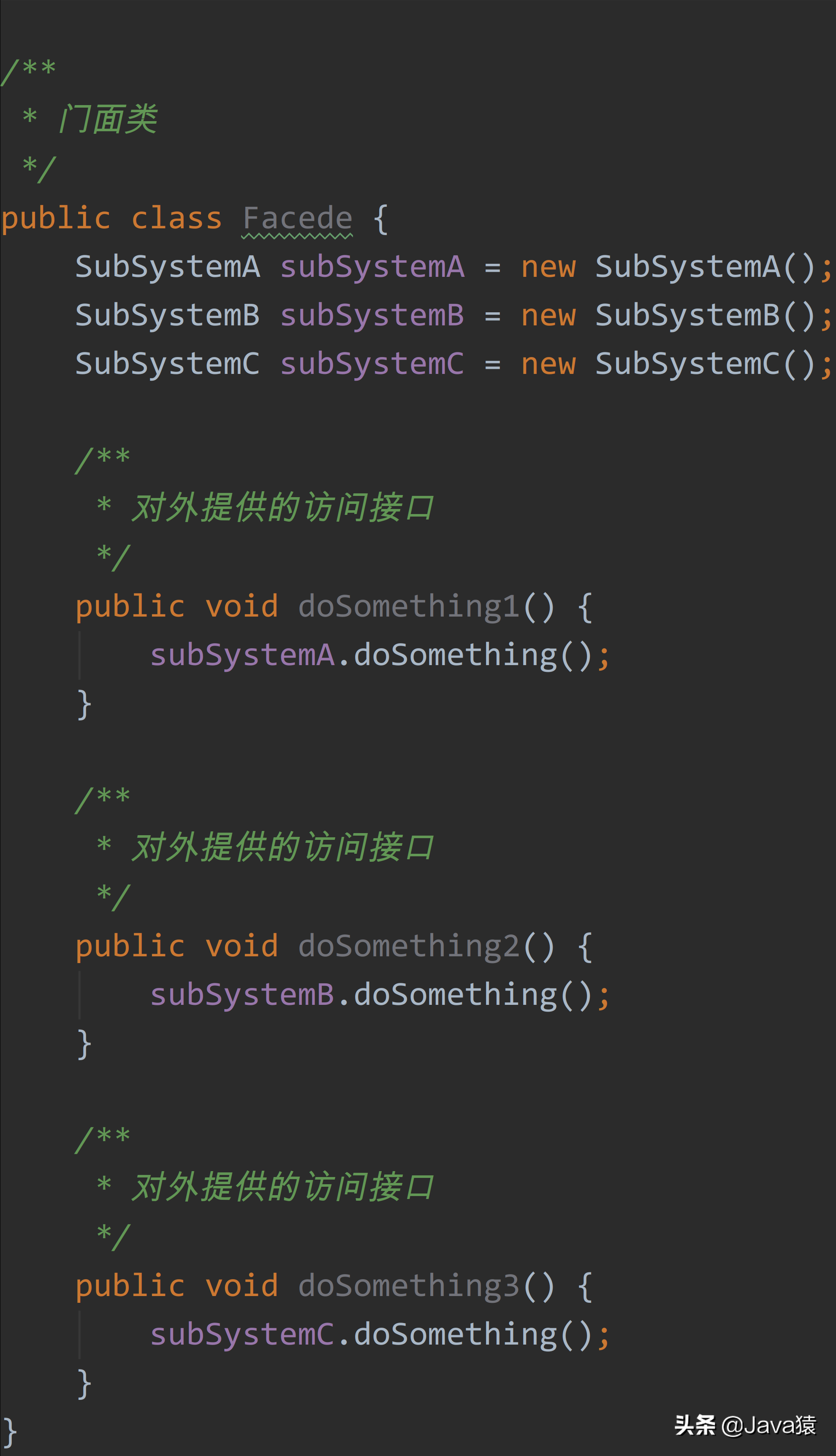 设计模式之门面模式（Java实现）