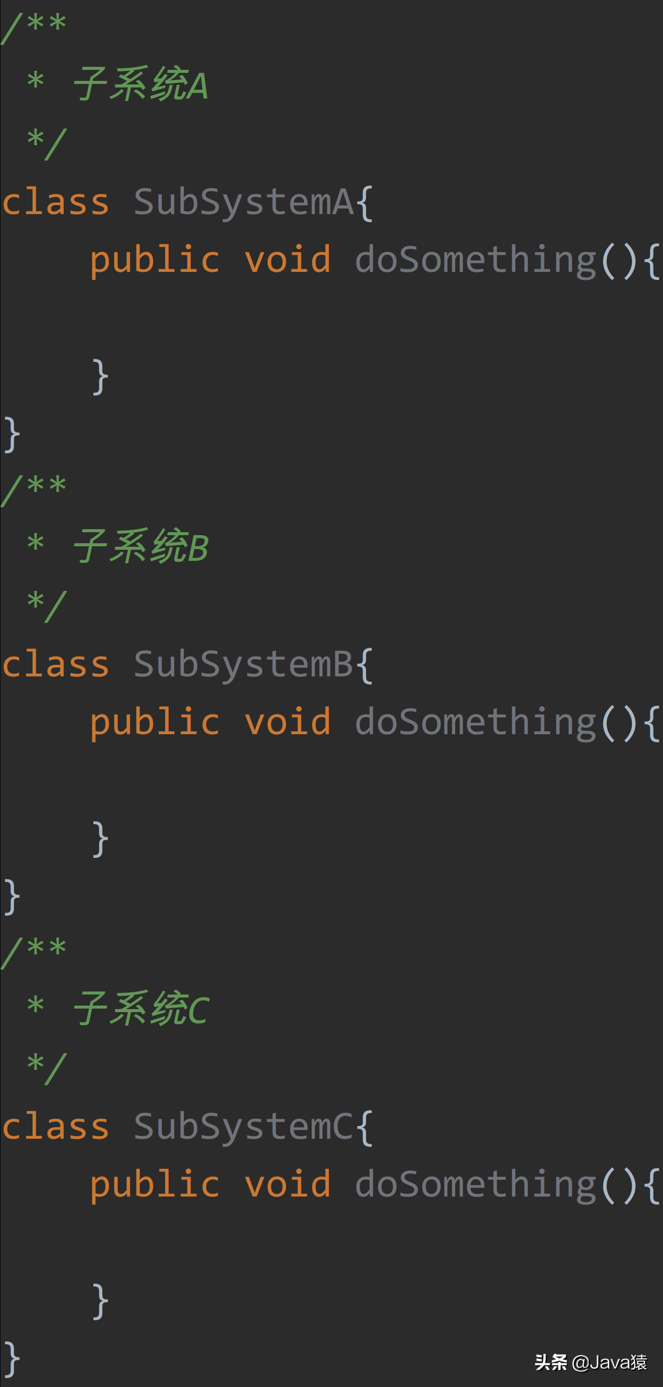 设计模式之门面模式（Java实现）