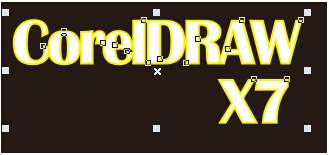 CorelDRAW X7软件中如何给字添加渐变描边
