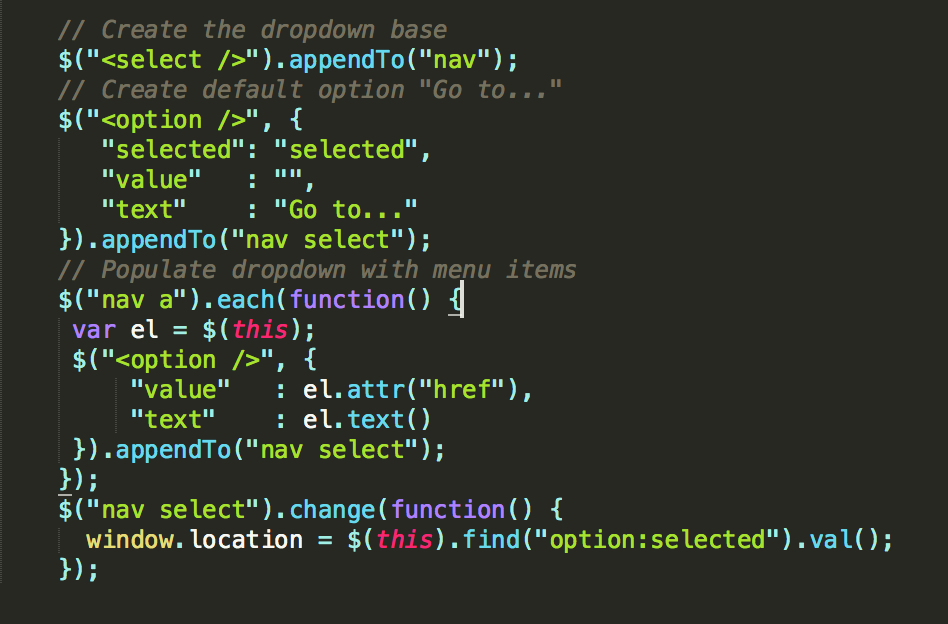 一些应用于响应式网站的jQuery代码片段