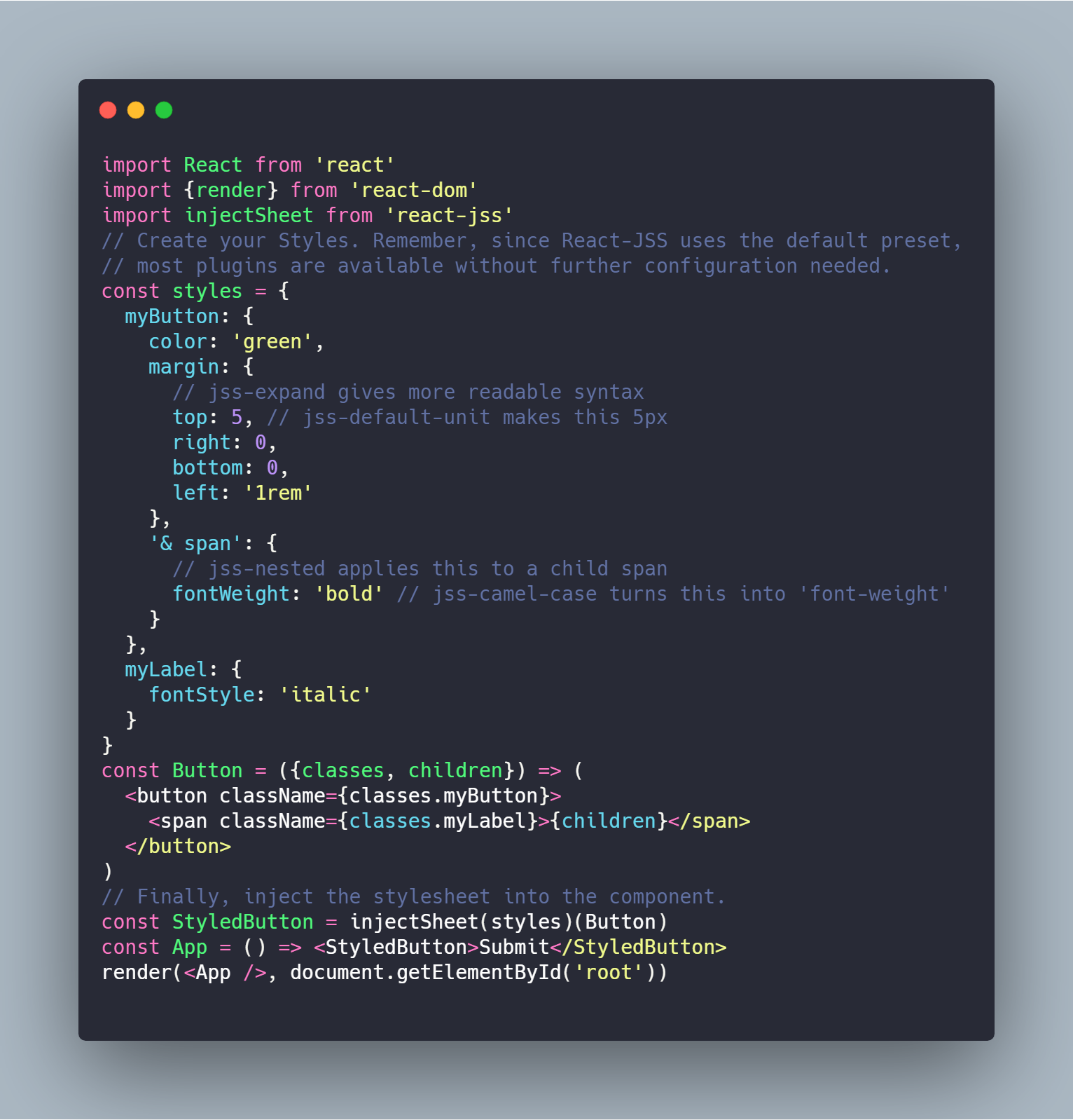 使用JavaScript来编写你的CSS样式代码——JSS