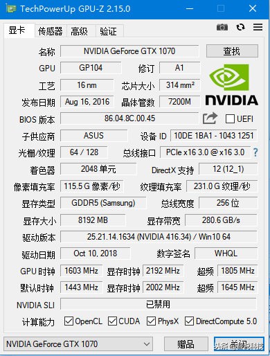 GPU-Z（2.15.0）汉化版，专业的显卡测试软件