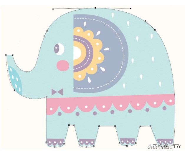 如何在ps中利用钢笔工具绘制可爱的卡通小动物矢量图