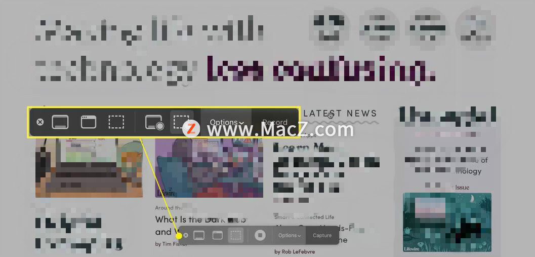 如何使用macOS屏幕截图应用程序记录屏幕？