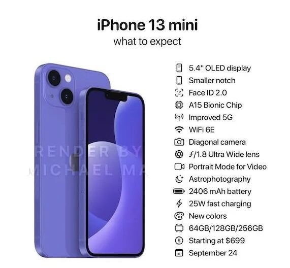 苹果2021年秋季发布会9月15日举办 iPhone13全系详细配置流出 最顶配售价或超1.4万元
