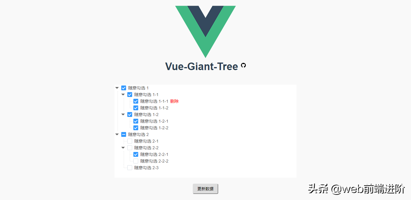 高性能 vue.js+ztree 树形组件Vue-GiantTree