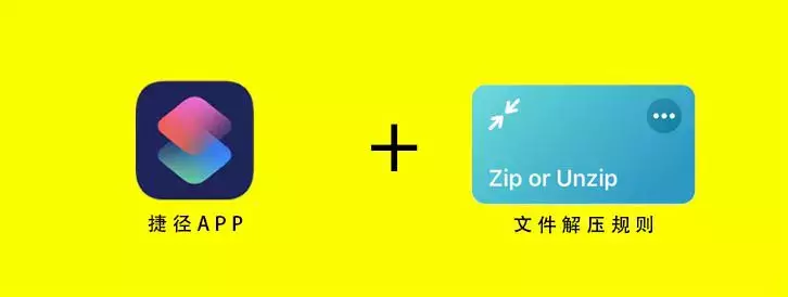iOS想直接解压文件，用这个捷径规则就行！