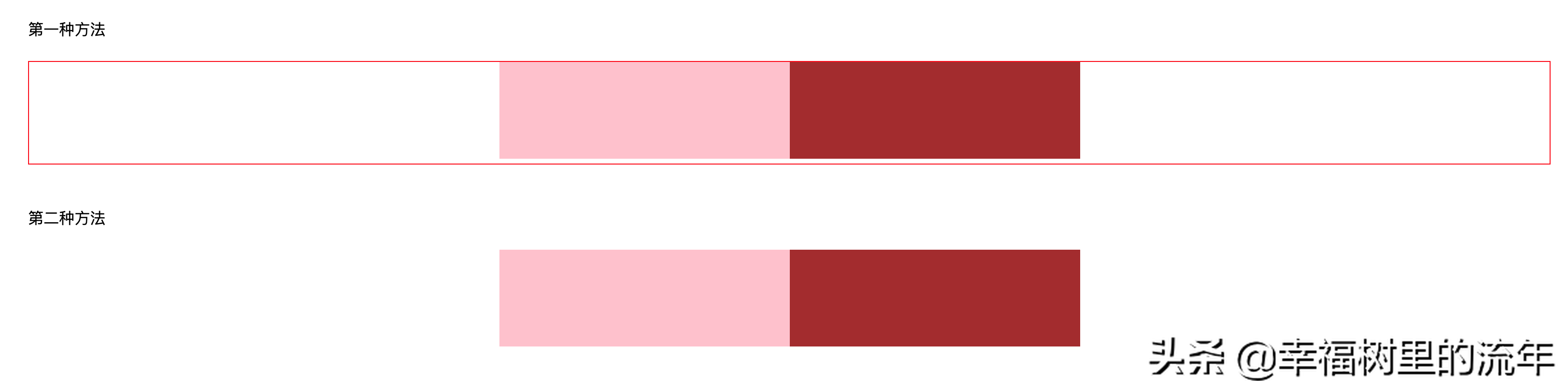 html/css/布局/两个左浮动元素怎么居中?