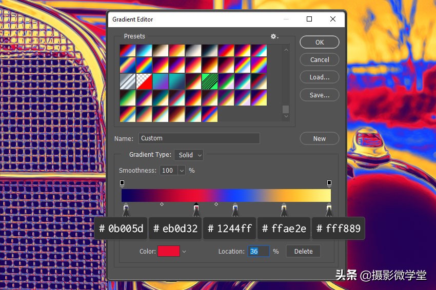 教你如何在Photoshop里，制作滤镜渐变色彩效果动作