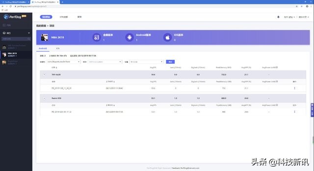 数码博主测评手机必备的帧率测试软件，QQ旗下PerfDog性能狗
