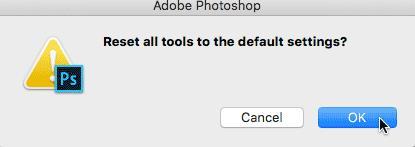 如何在Photoshop CC中重置工具和工具栏