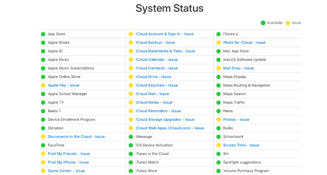 苹果遭遇大范围iCloud故障：影响部分零售门店 服务陆续恢复中