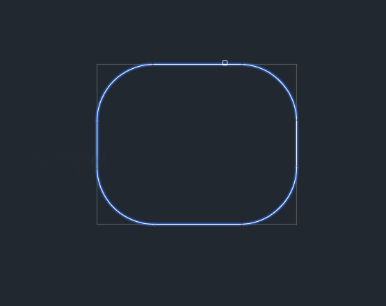 CAD一次性把矩形四个角倒成圆角