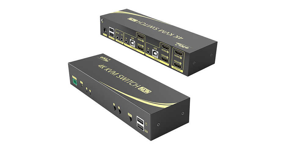 双屏主机也能切换了！HDMI KVM双屏切换器212HK