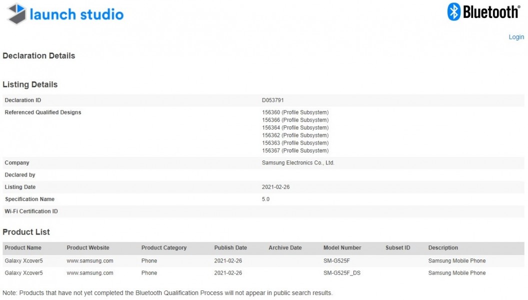 三星Galaxy XCover 5三防手机已获蓝牙SIG认证