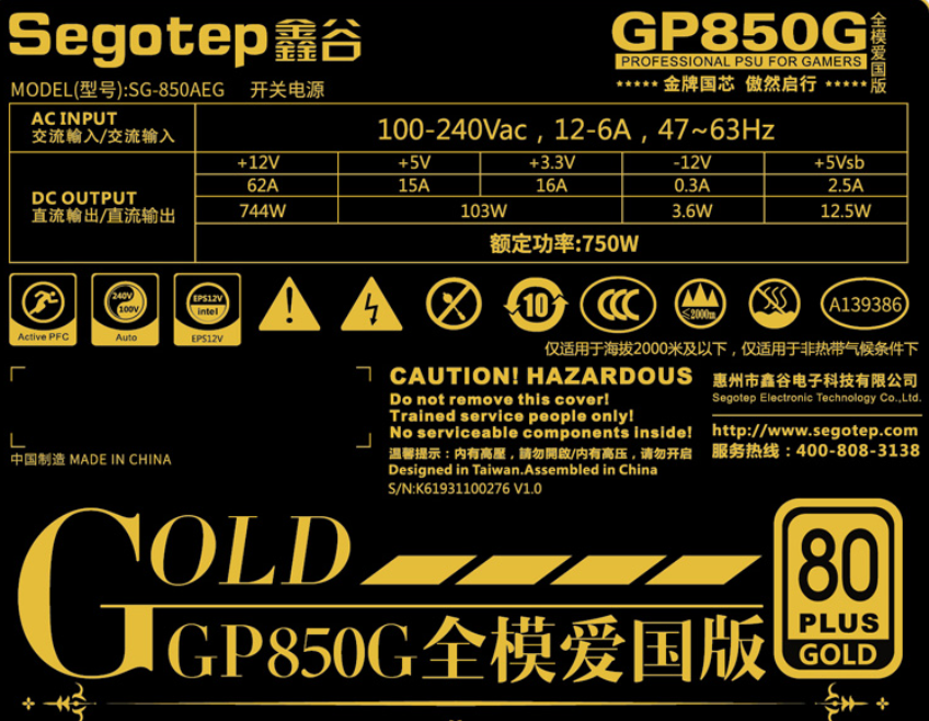 高端显卡需要多大电源？金牌750W搞不定，千瓦电源将成常态